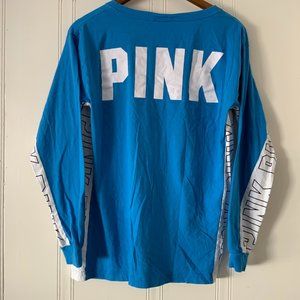 Pink Victoria Secret Women Shirt Sz S Long Sleeve